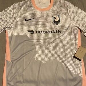 Nike Soccer Jersey with Pink and Gray Design